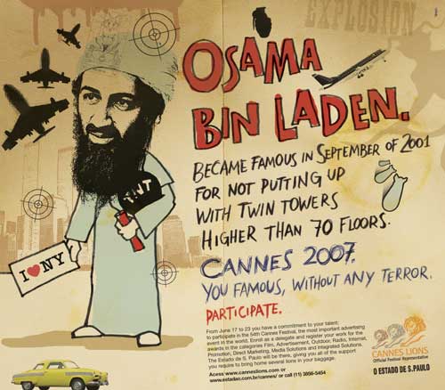 اسامه بن لادن در تبلیغات آمریکایی