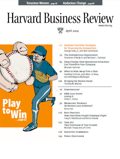 harvard business review aoril 2004